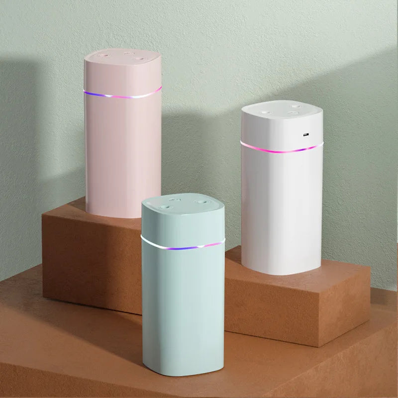 Dual-Nozzle USB Humidifier | 800ml/H Super Mist & Ultra Quiet | Car/Home Moisturizing Device - delizioso